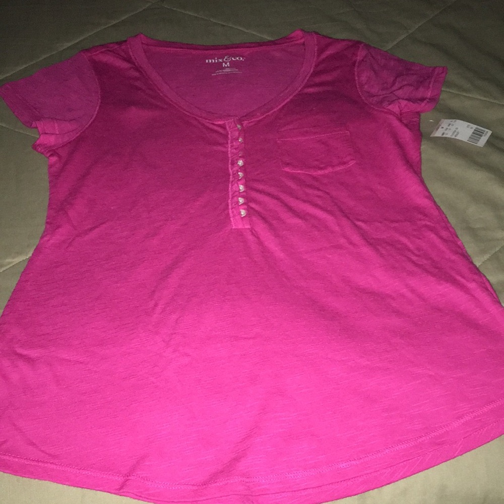 Mix & Co pink top Short sleeves M